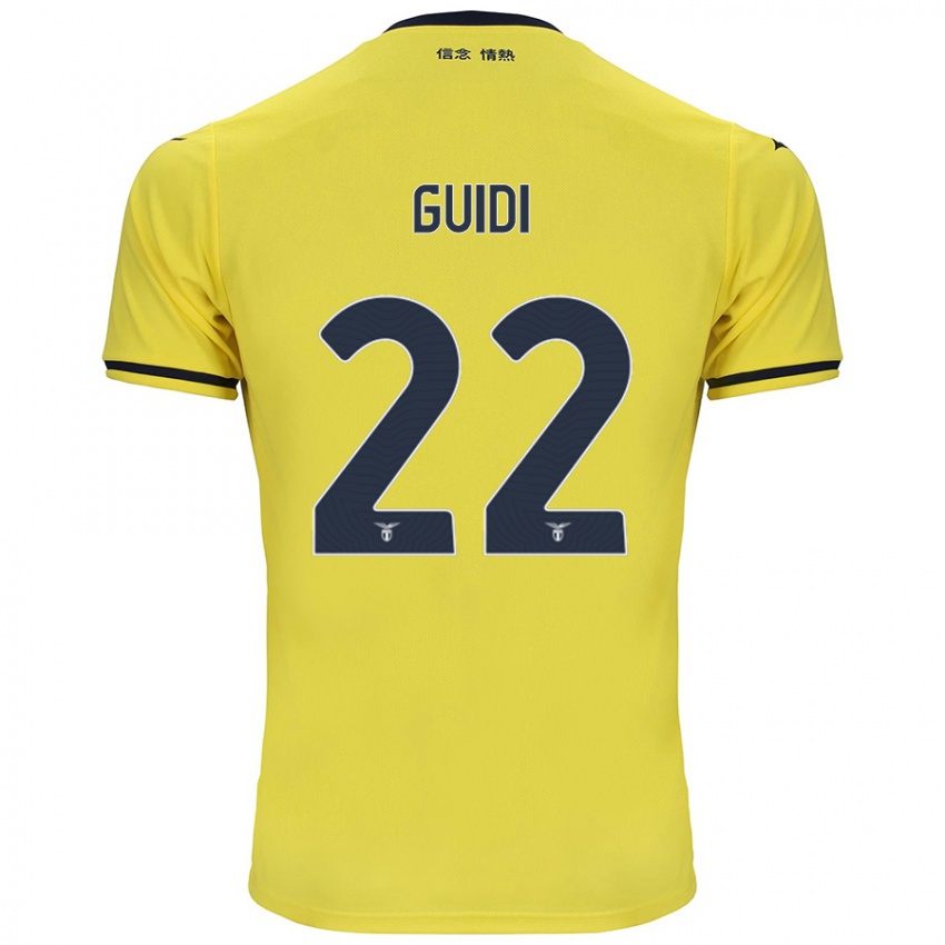 Niño Camiseta Emma Guidi #22 Amarillo 2ª Equipación 2024/25 La Camisa