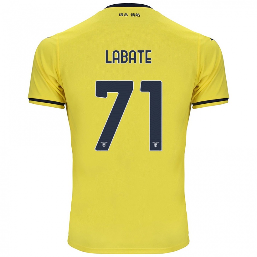 Niño Camiseta Camilla Labate #71 Amarillo 2ª Equipación 2024/25 La Camisa