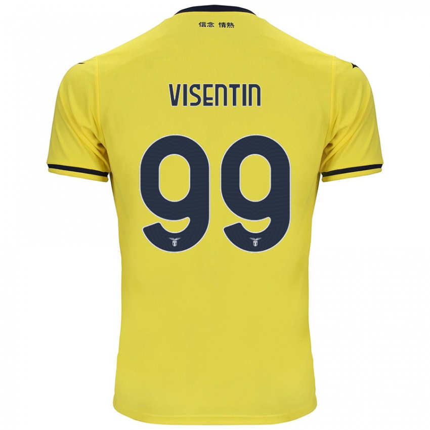 Niño Camiseta Noemi Visentin #99 Amarillo 2ª Equipación 2024/25 La Camisa