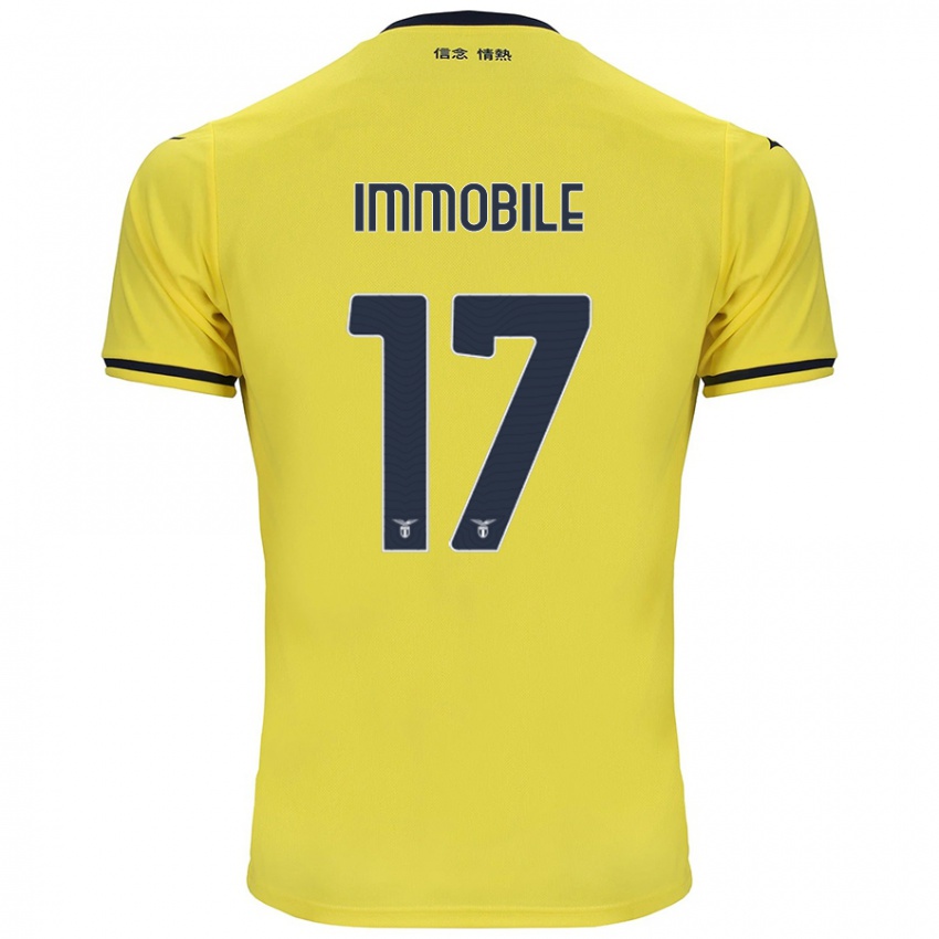 Niño Camiseta Ciro Immobile #17 Amarillo 2ª Equipación 2024/25 La Camisa