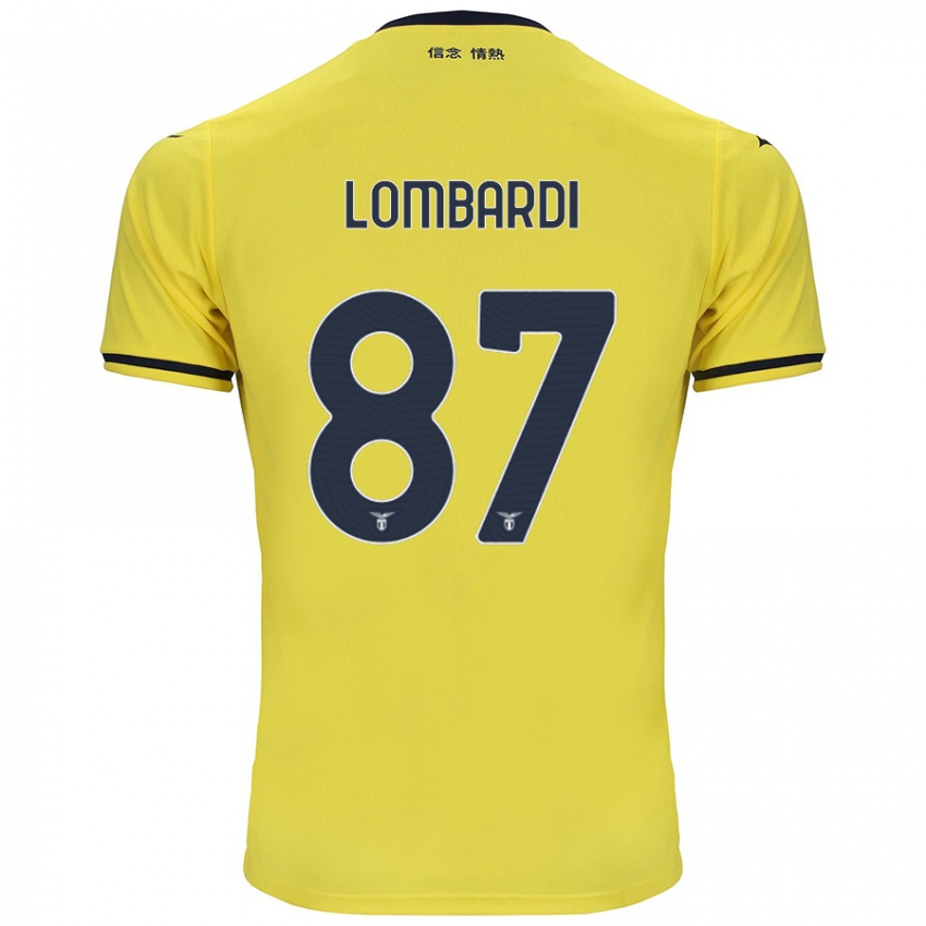 Niño Camiseta Cristiano Lombardi #87 Amarillo 2ª Equipación 2024/25 La Camisa