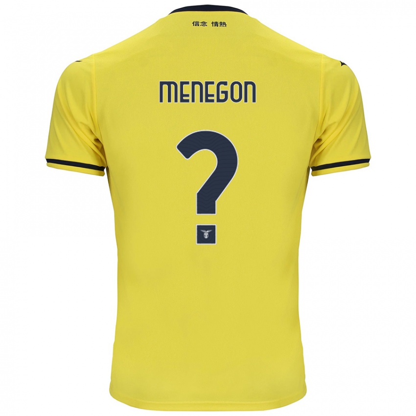 Niño Camiseta Riccardo Menegon #0 Amarillo 2ª Equipación 2024/25 La Camisa