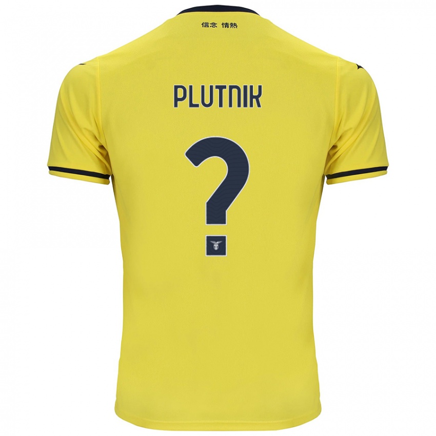 Niño Camiseta Artem Plutnik #0 Amarillo 2ª Equipación 2024/25 La Camisa