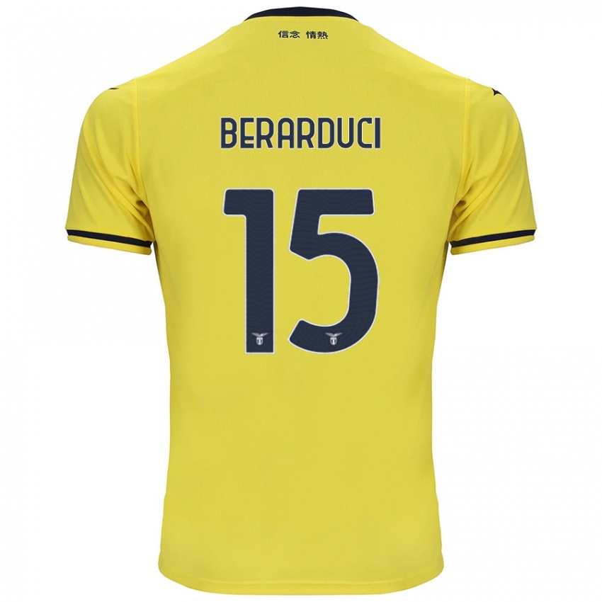 Niño Camiseta Martina Berarduci #15 Amarillo 2ª Equipación 2024/25 La Camisa