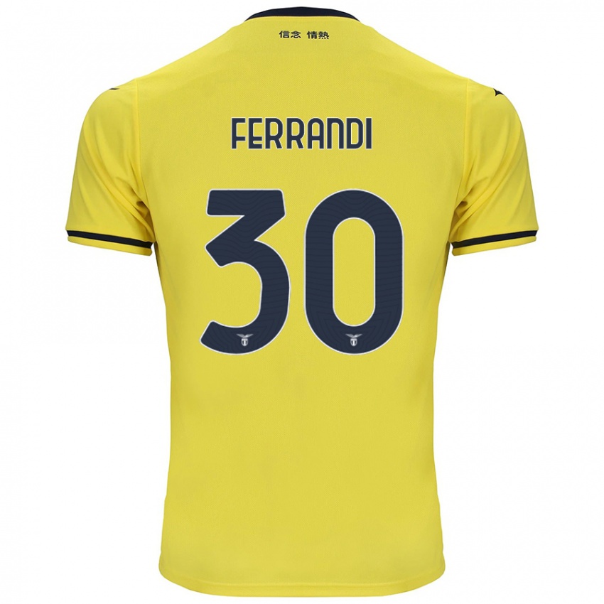 Niño Camiseta Giulia Ferrandi #30 Amarillo 2ª Equipación 2024/25 La Camisa