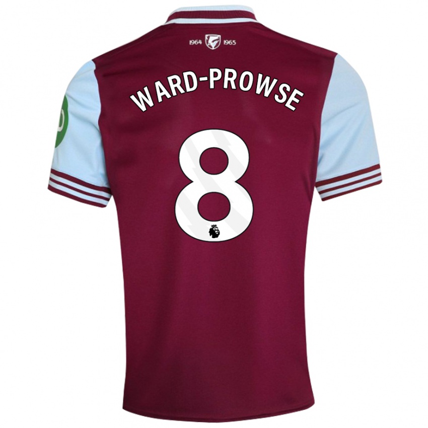 Hombre Camiseta James Ward-Prowse #8 Rojo Oscuro 1ª Equipación 2024/25 La Camisa