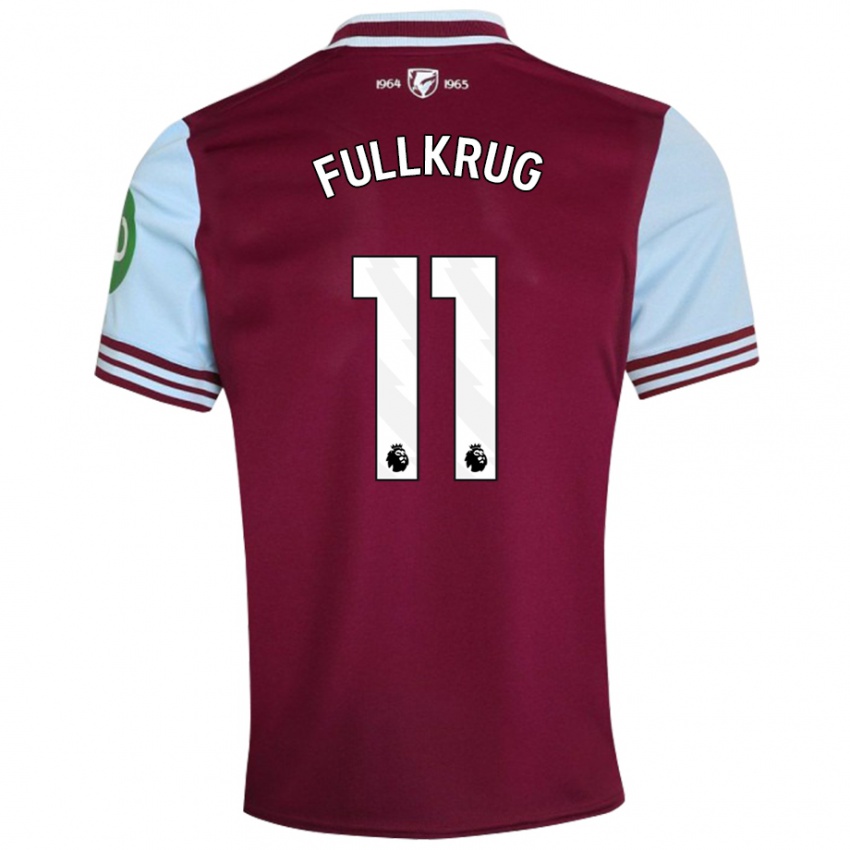 Hombre Camiseta Niclas Füllkrug #11 Rojo Oscuro 1ª Equipación 2024/25 La Camisa