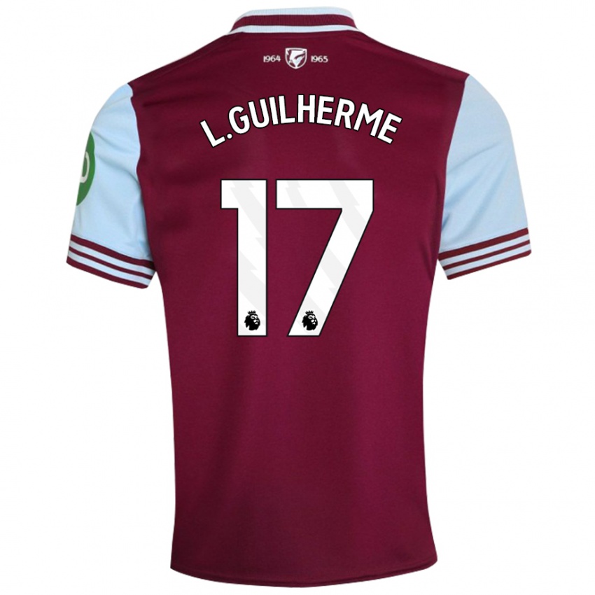 Hombre Camiseta Luis Guilherme #17 Rojo Oscuro 1ª Equipación 2024/25 La Camisa