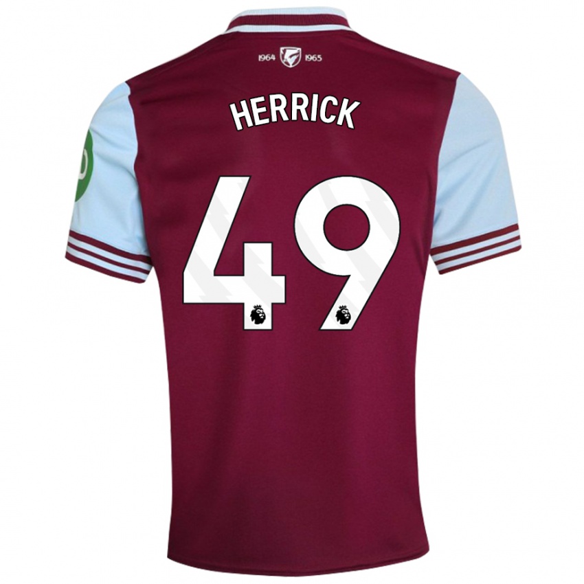 Hombre Camiseta Finlay Herrick #49 Rojo Oscuro 1ª Equipación 2024/25 La Camisa