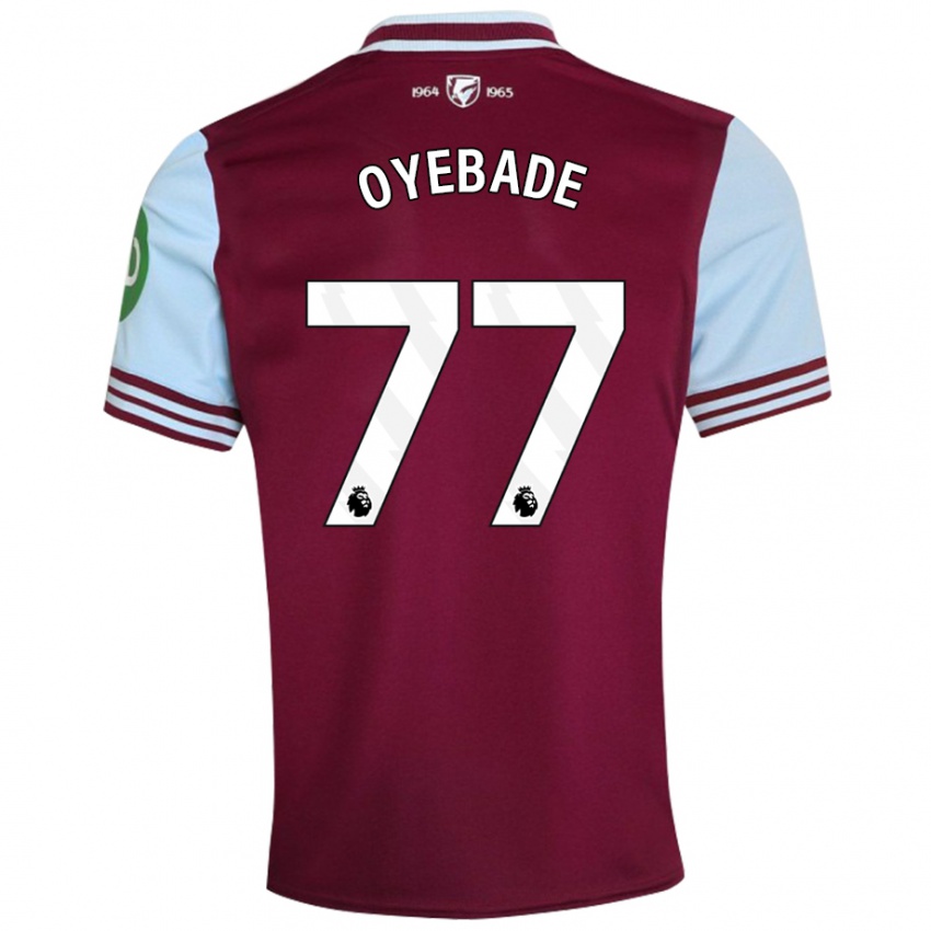 Hombre Camiseta Rayan Oyebade #77 Rojo Oscuro 1ª Equipación 2024/25 La Camisa