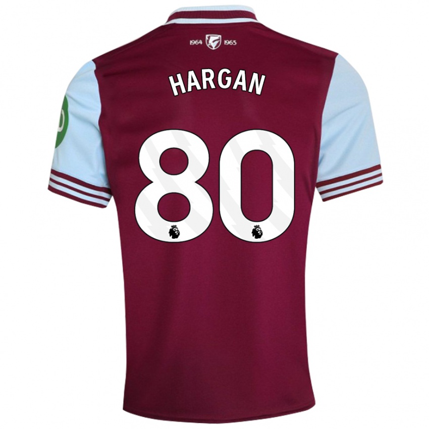 Hombre Camiseta Riley Hargan #80 Rojo Oscuro 1ª Equipación 2024/25 La Camisa