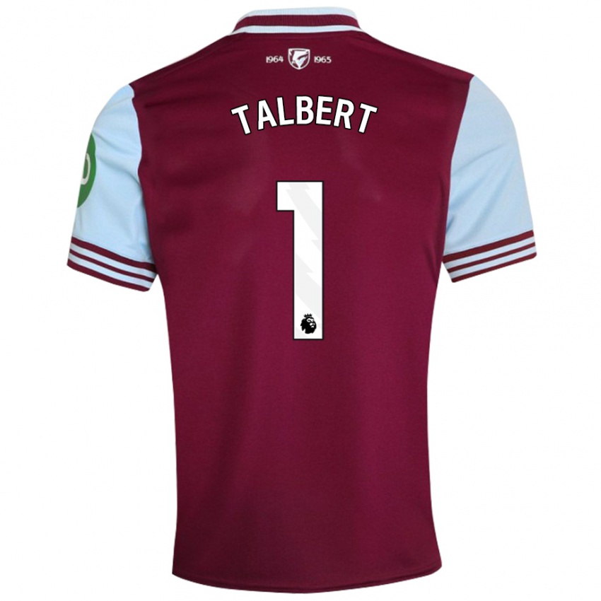 Hombre Camiseta Katelin Talbert #1 Rojo Oscuro 1ª Equipación 2024/25 La Camisa