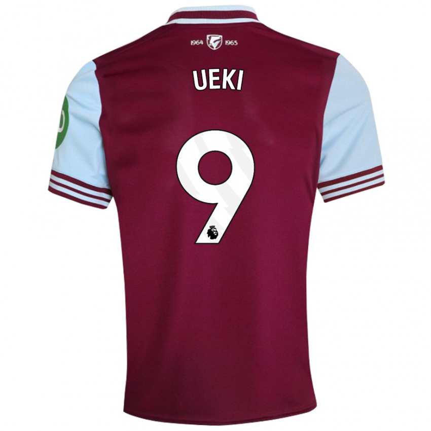 Hombre Camiseta Riko Ueki #9 Rojo Oscuro 1ª Equipación 2024/25 La Camisa