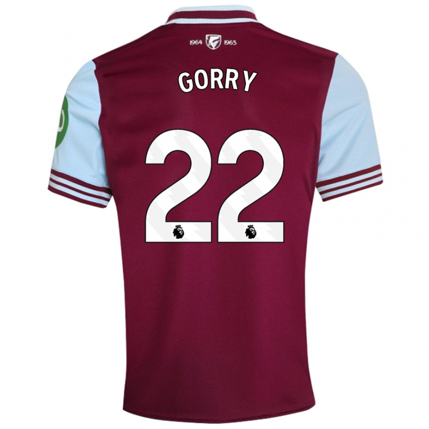 Hombre Camiseta Katrina Gorry #22 Rojo Oscuro 1ª Equipación 2024/25 La Camisa