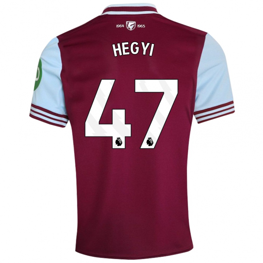 Hombre Camiseta Krisztian Hegyi #47 Rojo Oscuro 1ª Equipación 2024/25 La Camisa