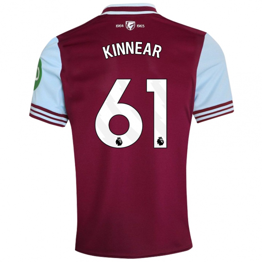 Hombre Camiseta Brian Kinnear #61 Rojo Oscuro 1ª Equipación 2024/25 La Camisa