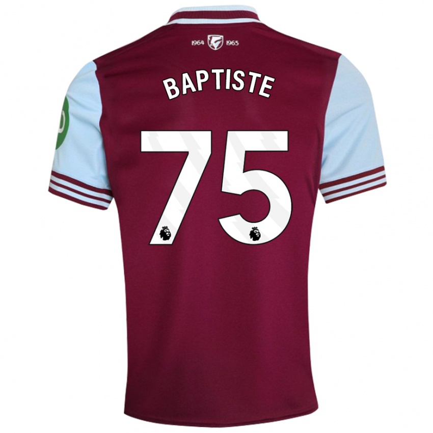 Hombre Camiseta Jamal Baptiste #75 Rojo Oscuro 1ª Equipación 2024/25 La Camisa