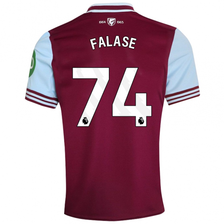 Hombre Camiseta Asher Falase #74 Rojo Oscuro 1ª Equipación 2024/25 La Camisa