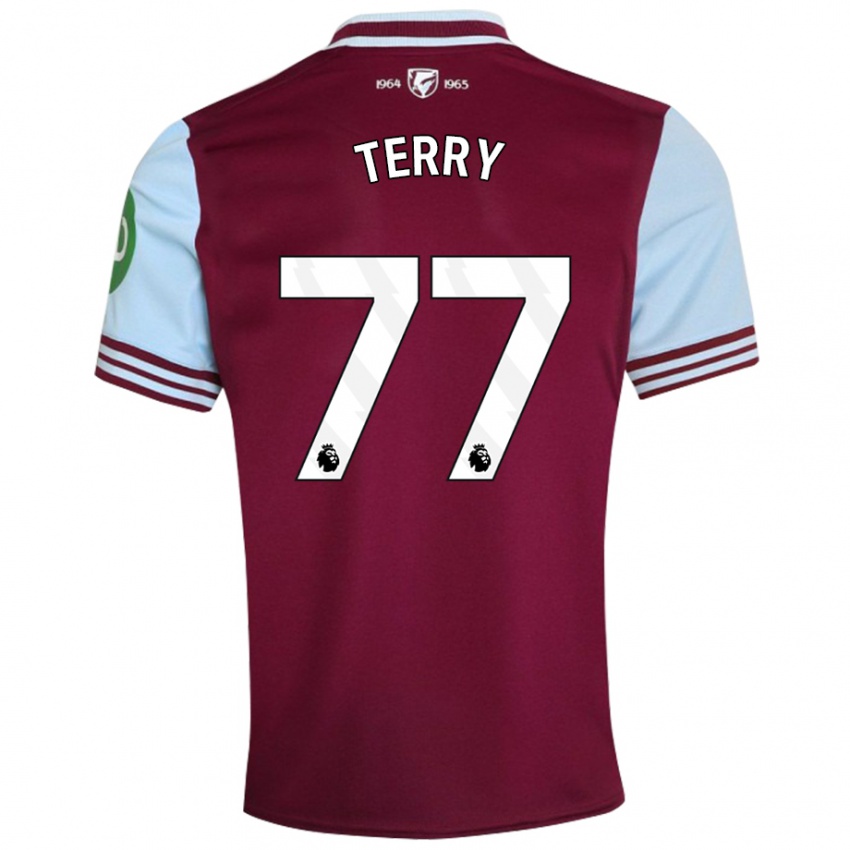 Hombre Camiseta Mason Terry #77 Rojo Oscuro 1ª Equipación 2024/25 La Camisa