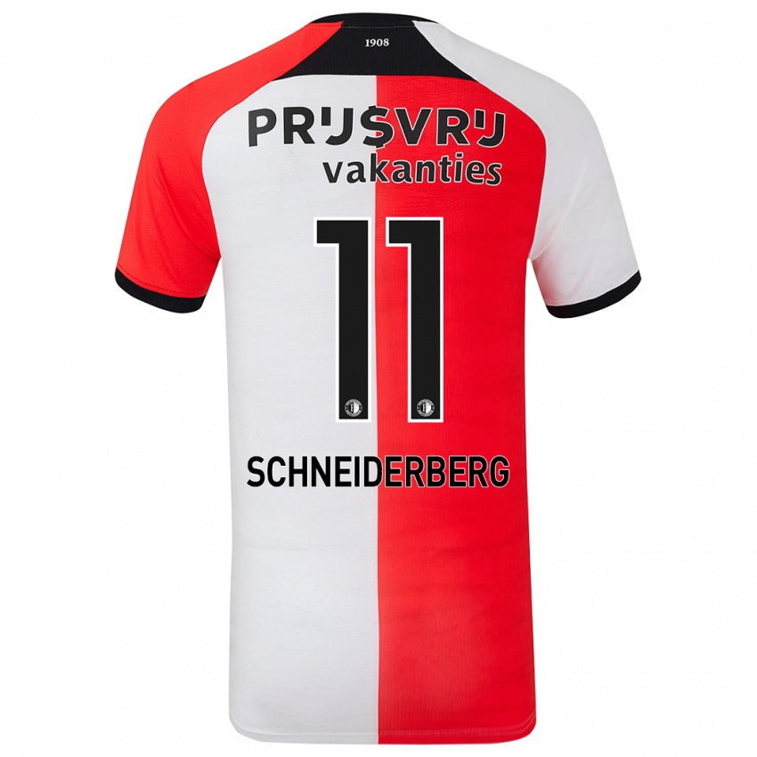 Hombre Camiseta July Schneiderberg #11 Rojo Blanco 1ª Equipación 2024/25 La Camisa