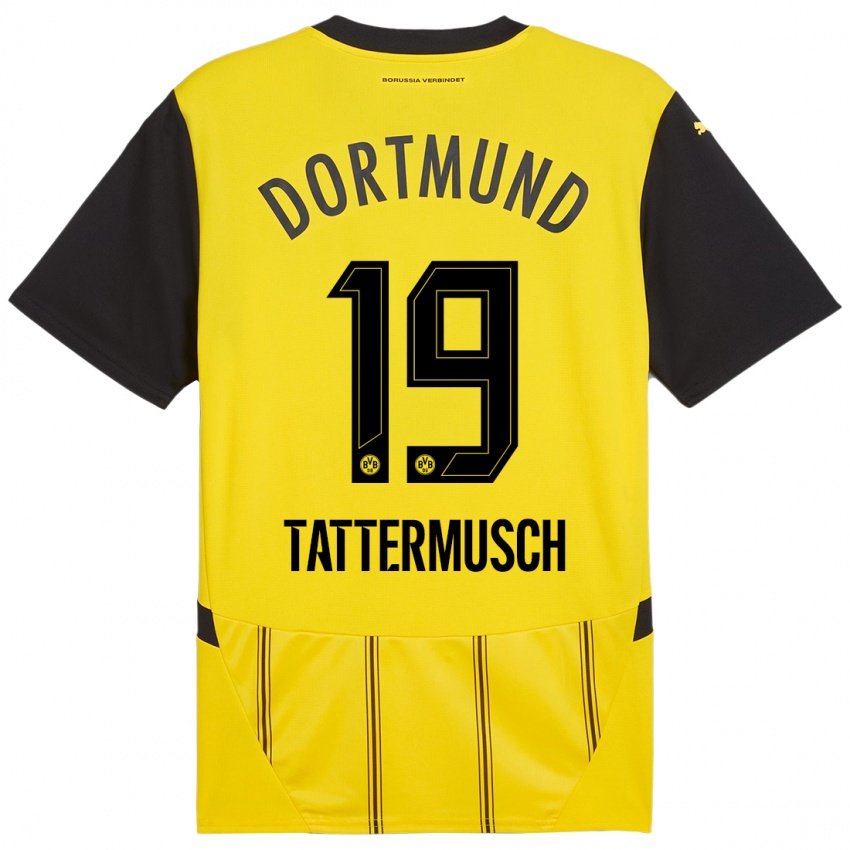 Hombre Camiseta Ted Tattermusch #19 Amarillo Negro 1ª Equipación 2024/25 La Camisa