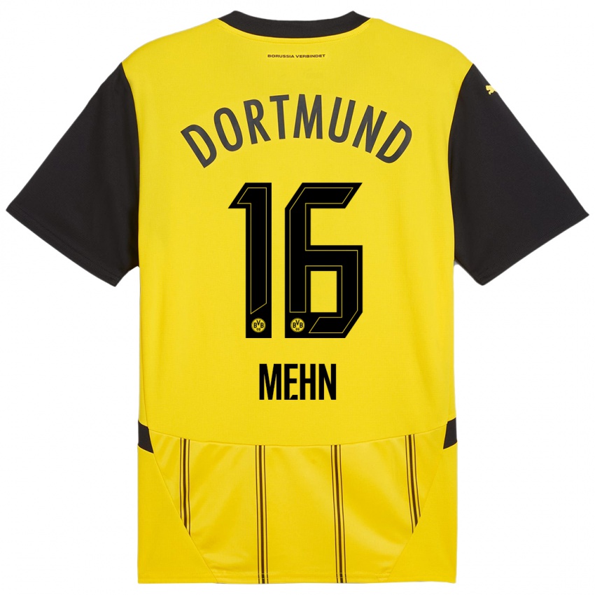 Hombre Camiseta Phil Josef Mehn #16 Amarillo Negro 1ª Equipación 2024/25 La Camisa