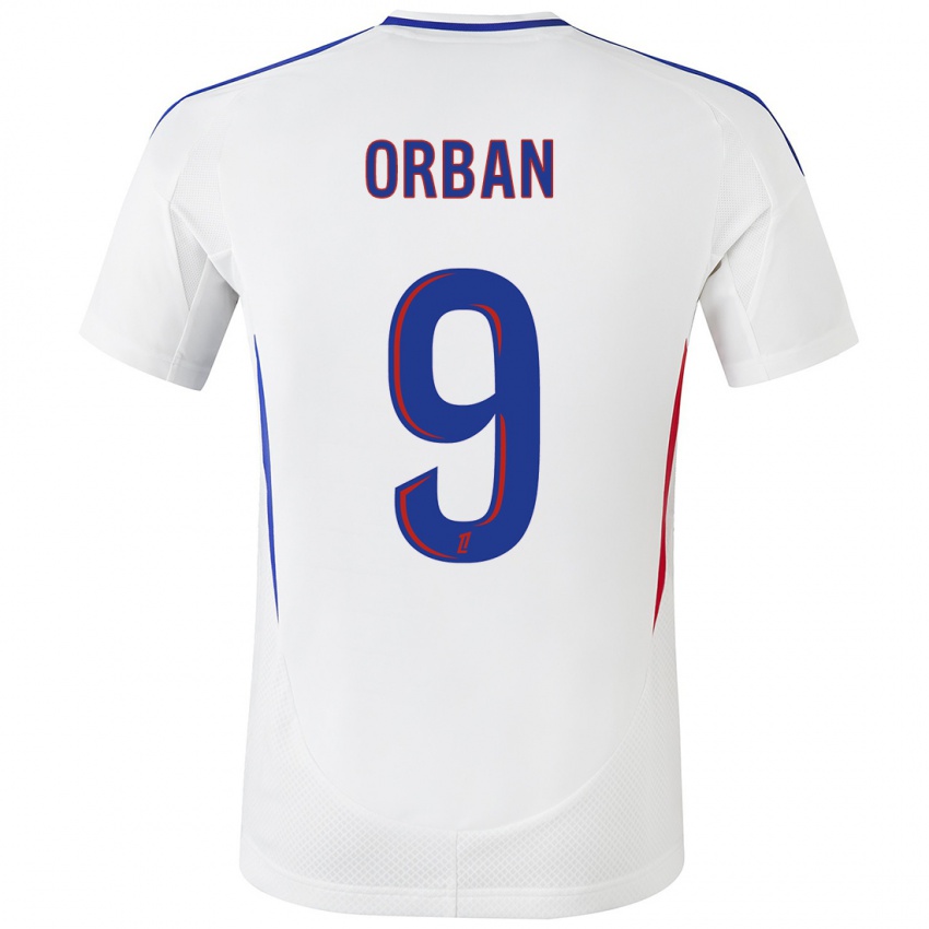 Hombre Camiseta Gift Orban #9 Blanco Azul 1ª Equipación 2024/25 La Camisa