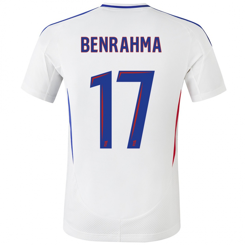 Hombre Camiseta Said Benrahma #17 Blanco Azul 1ª Equipación 2024/25 La Camisa