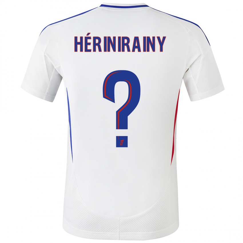 Hombre Camiseta Mark Hérinirainy #0 Blanco Azul 1ª Equipación 2024/25 La Camisa