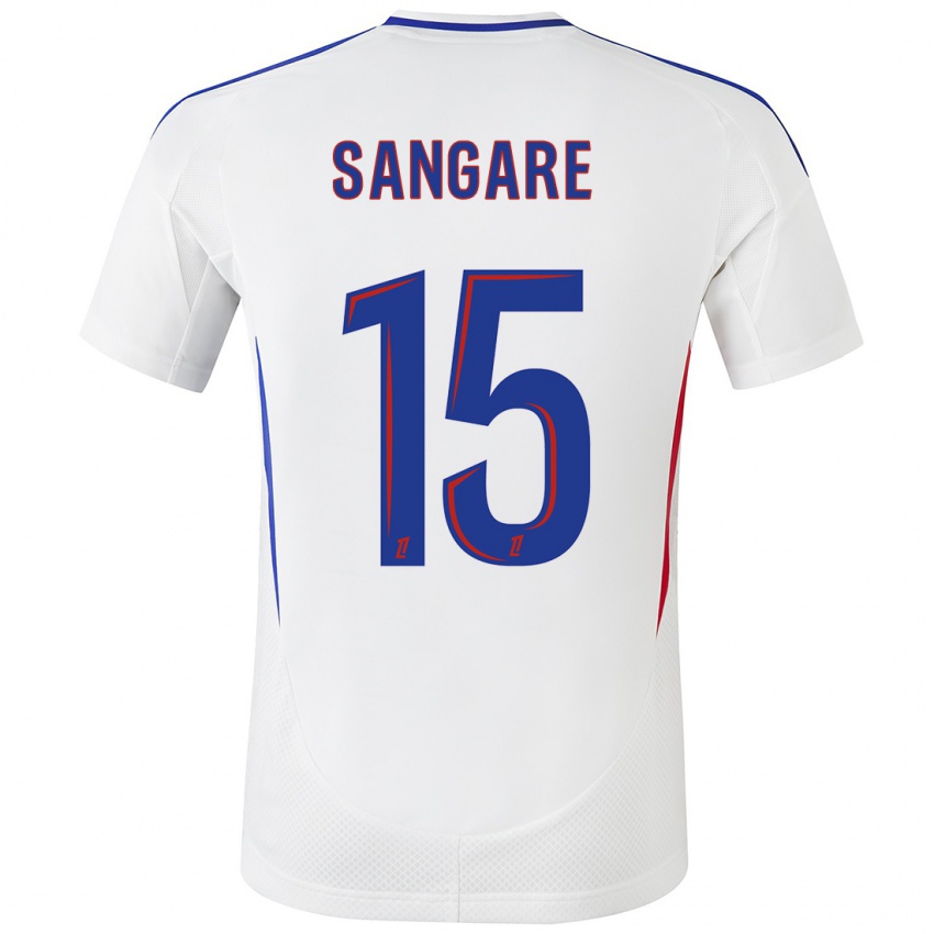 Hombre Camiseta Wassa Sangaré #15 Blanco Azul 1ª Equipación 2024/25 La Camisa