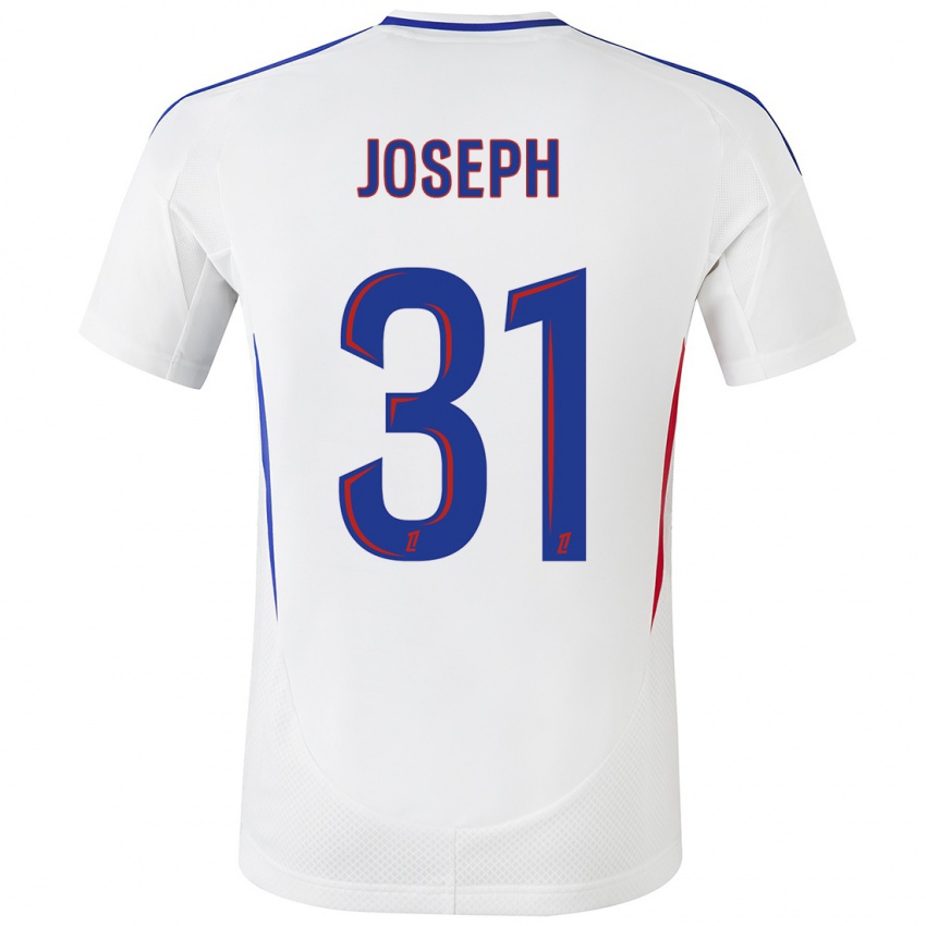 Hombre Camiseta Liana Joseph #31 Blanco Azul 1ª Equipación 2024/25 La Camisa