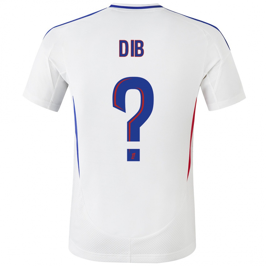 Hombre Camiseta Djibrail Dib #0 Blanco Azul 1ª Equipación 2024/25 La Camisa