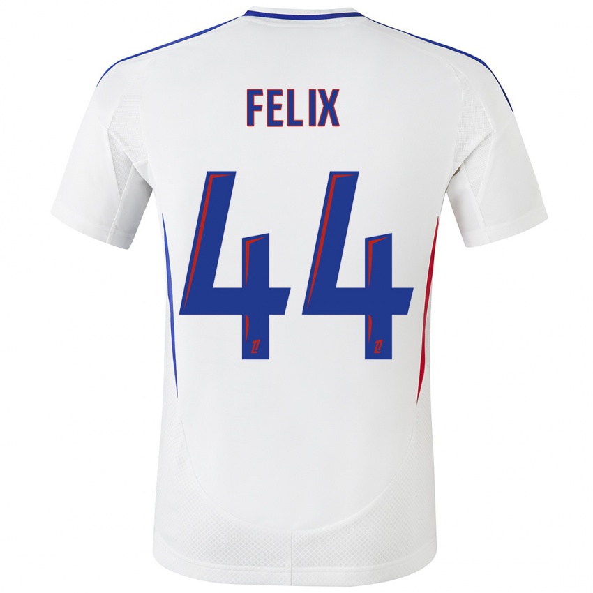 Hombre Camiseta Marley Felix #44 Blanco Azul 1ª Equipación 2024/25 La Camisa