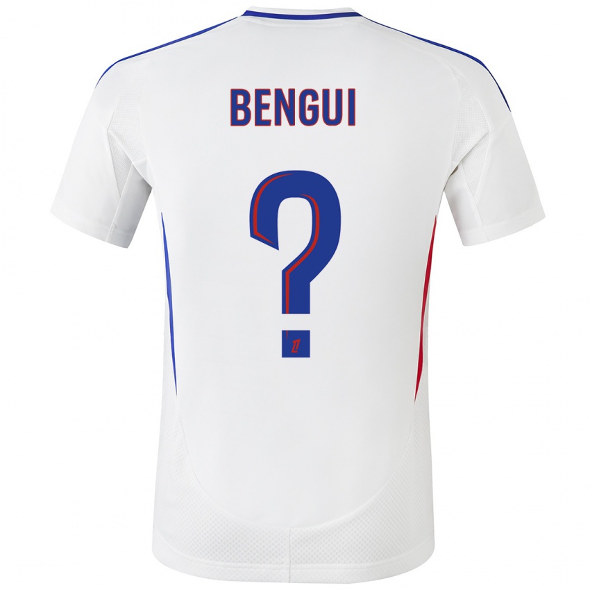 Hombre Camiseta Justin Bengui #0 Blanco Azul 1ª Equipación 2024/25 La Camisa