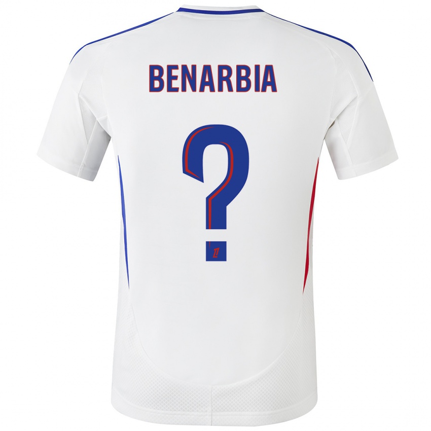 Hombre Camiseta Fares Benarbia #0 Blanco Azul 1ª Equipación 2024/25 La Camisa