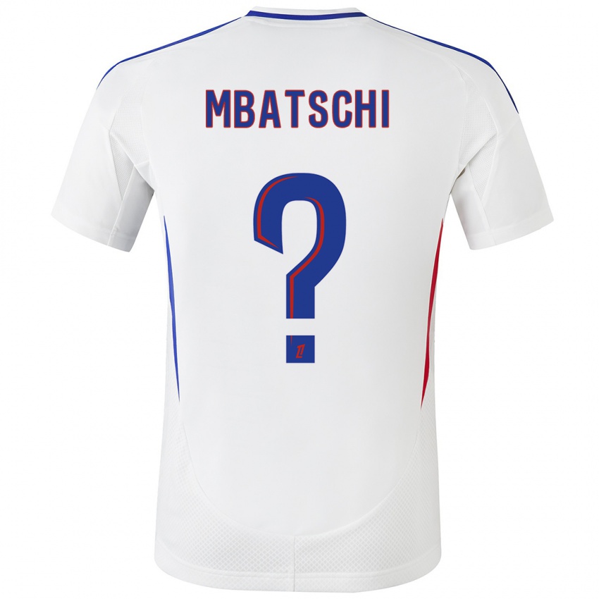 Hombre Camiseta Prince Mbatschi #0 Blanco Azul 1ª Equipación 2024/25 La Camisa