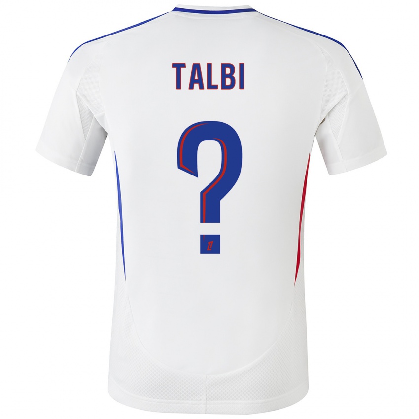 Hombre Camiseta Ryad Talbi #0 Blanco Azul 1ª Equipación 2024/25 La Camisa