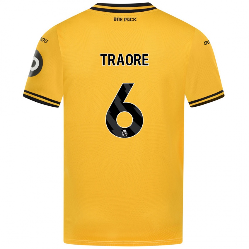 Hombre Camiseta Boubacar Traoré #6 Amarillo 1ª Equipación 2024/25 La Camisa