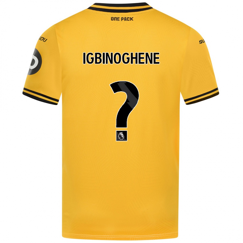 Hombre Camiseta Testimony Igbinoghene #0 Amarillo 1ª Equipación 2024/25 La Camisa