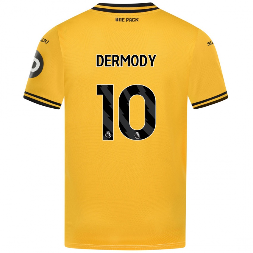 Hombre Camiseta Helen Dermody #10 Amarillo 1ª Equipación 2024/25 La Camisa