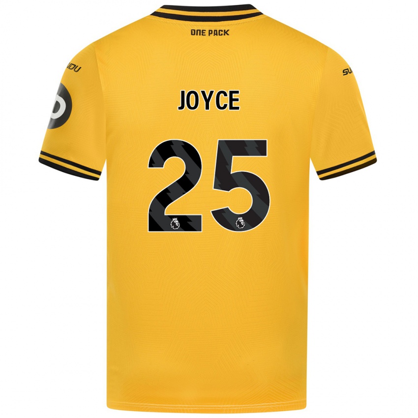 Hombre Camiseta Leonie Joyce #25 Amarillo 1ª Equipación 2024/25 La Camisa