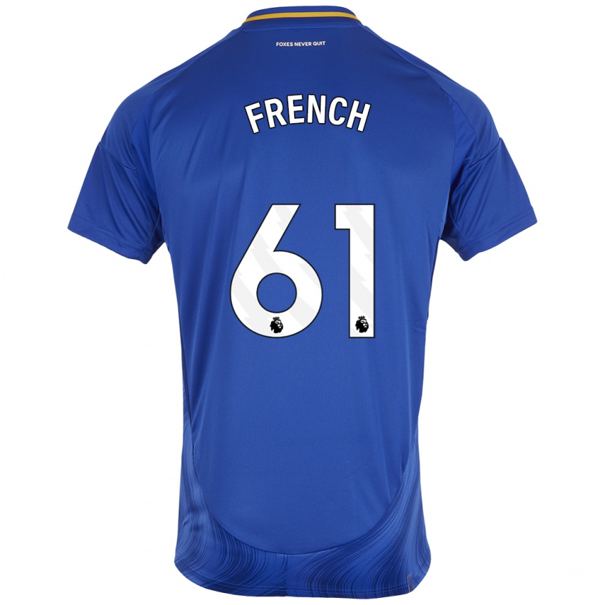 Hombre Camiseta Harry French #61 Azul Blanco 1ª Equipación 2024/25 La Camisa