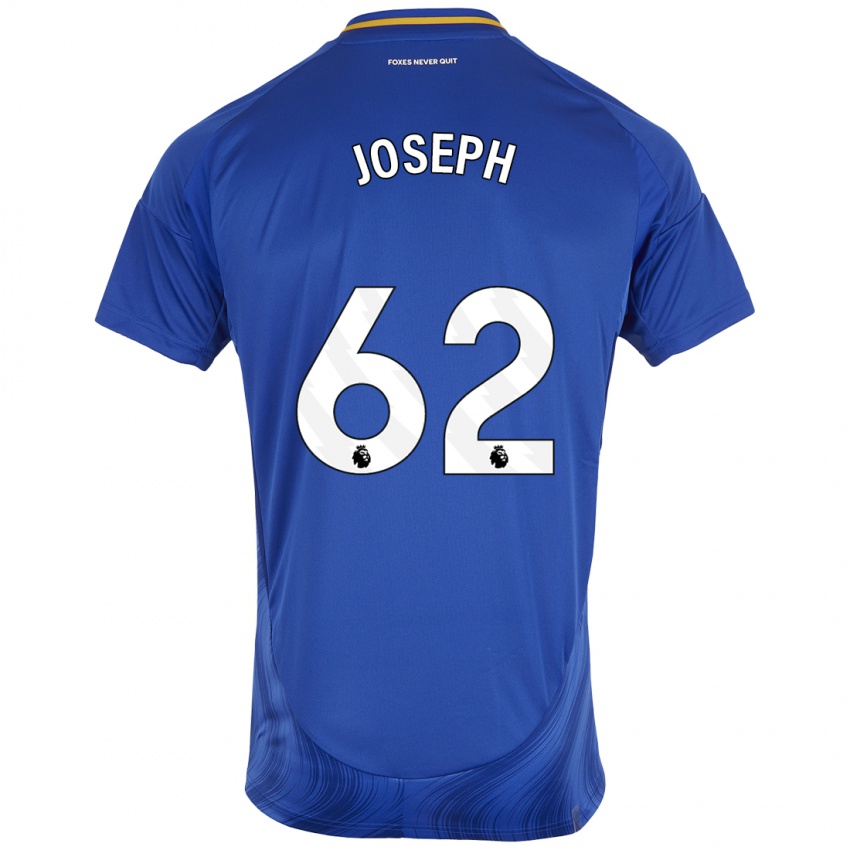 Hombre Camiseta Jayden Joseph #62 Azul Blanco 1ª Equipación 2024/25 La Camisa