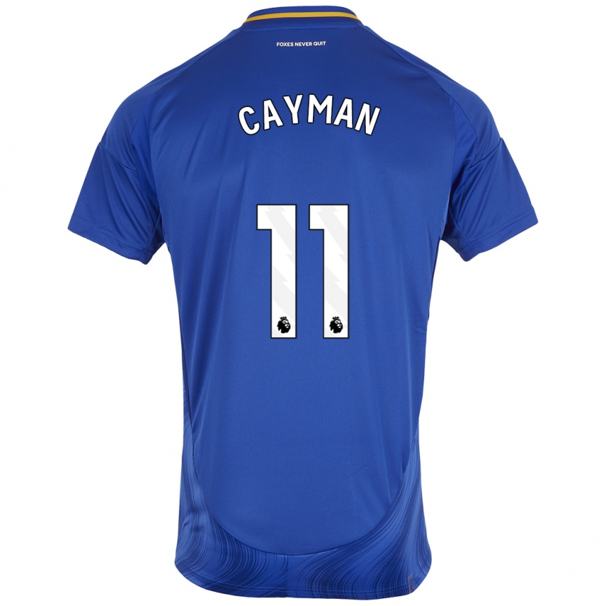 Hombre Camiseta Janice Cayman #11 Azul Blanco 1ª Equipación 2024/25 La Camisa