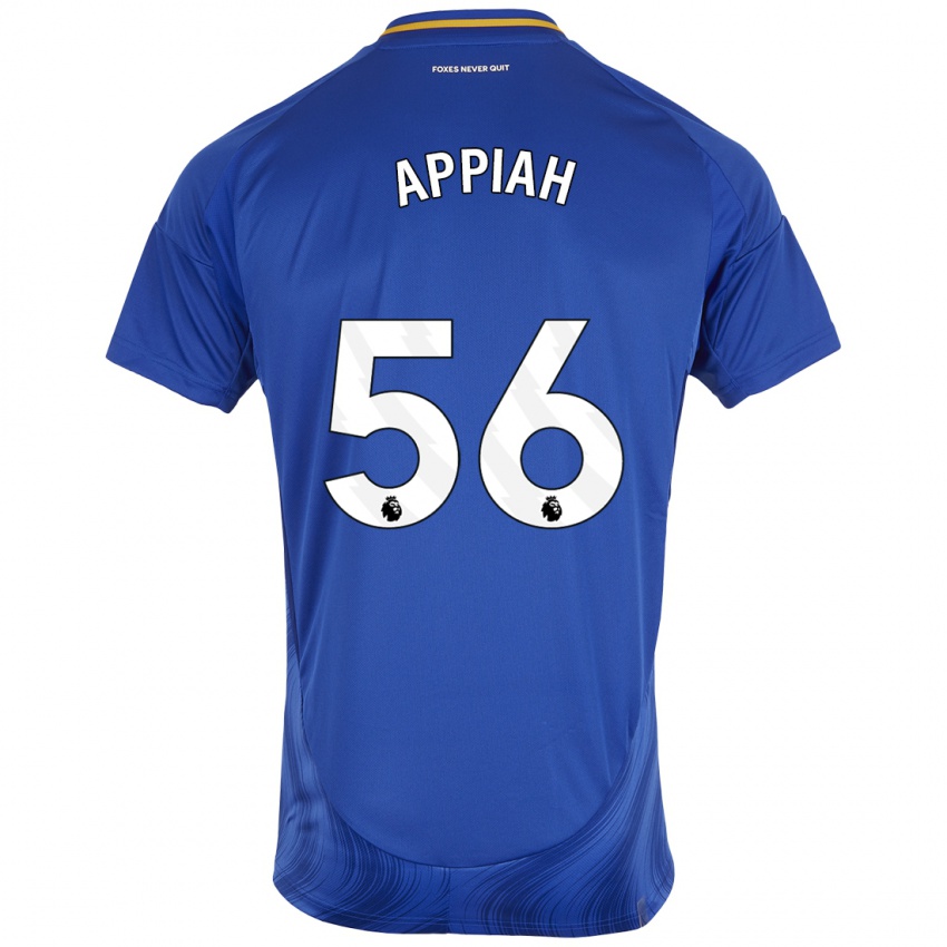 Hombre Camiseta Paul Appiah #56 Azul Blanco 1ª Equipación 2024/25 La Camisa