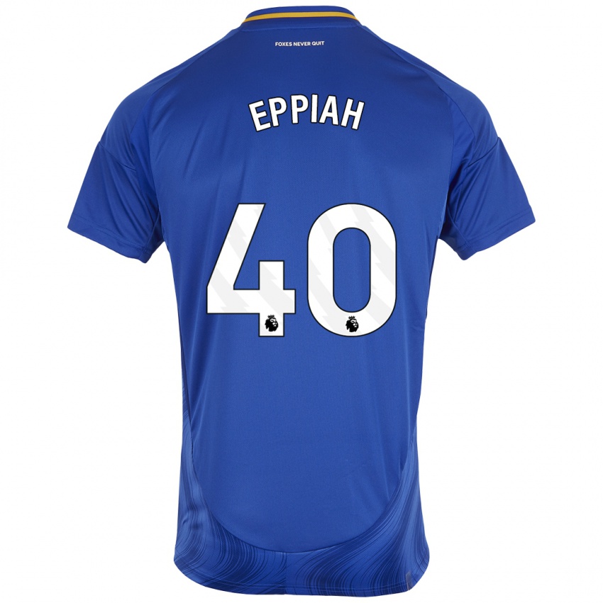 Hombre Camiseta Josh Eppiah #40 Azul Blanco 1ª Equipación 2024/25 La Camisa