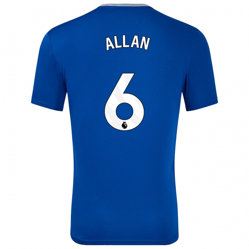 Hombre Camiseta Allan #6 Azul Con 1ª Equipación 2024/25 La Camisa