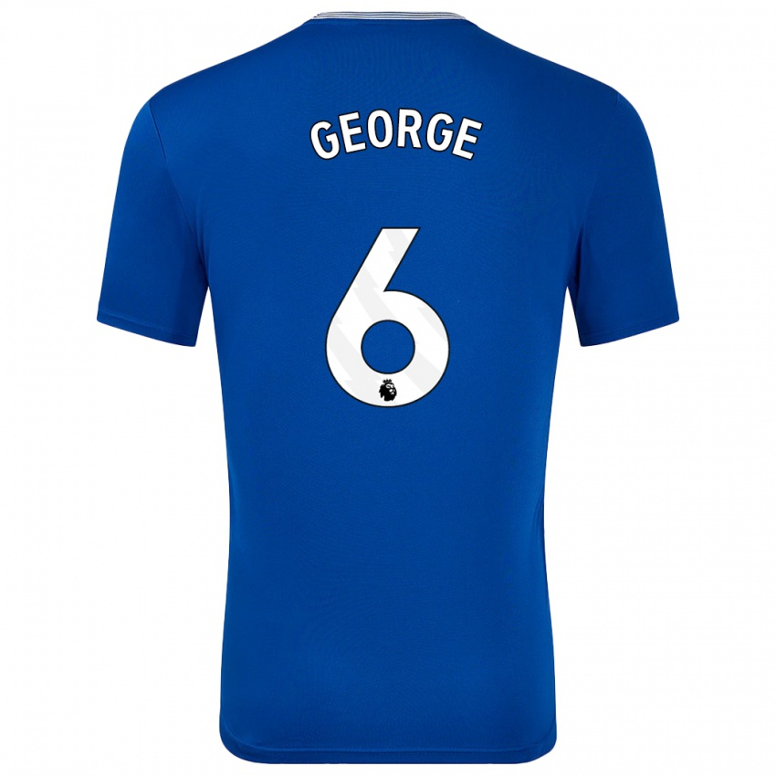 Hombre Camiseta Gabrielle George #6 Azul Con 1ª Equipación 2024/25 La Camisa