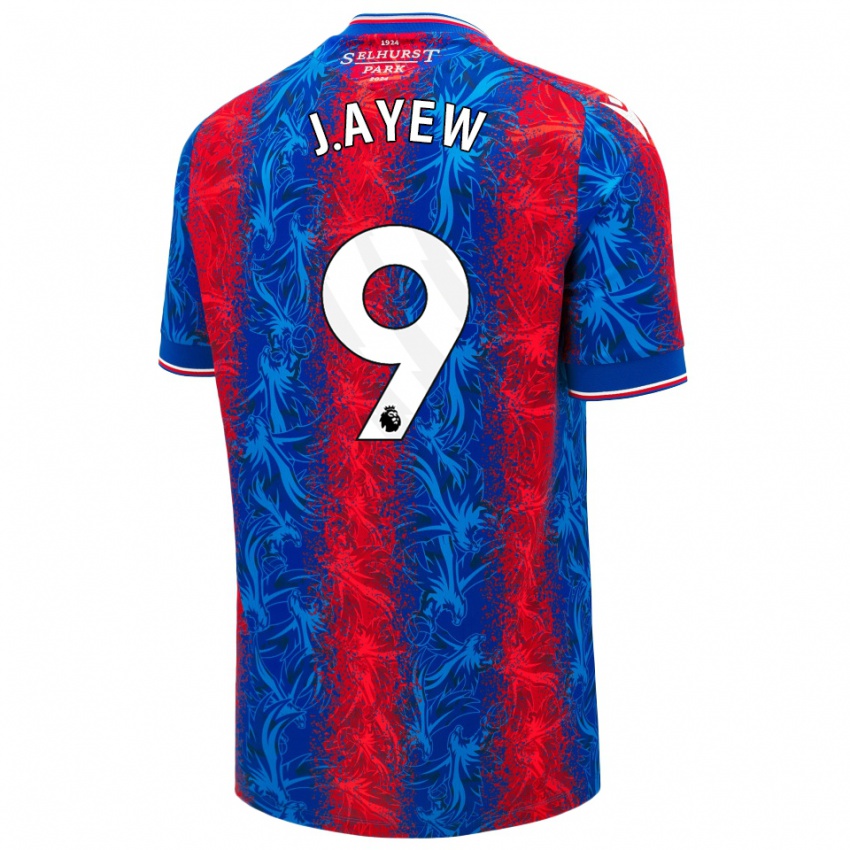 Hombre Camiseta Jordan Ayew #9 Rayas Rojas Y Azules 1ª Equipación 2024/25 La Camisa