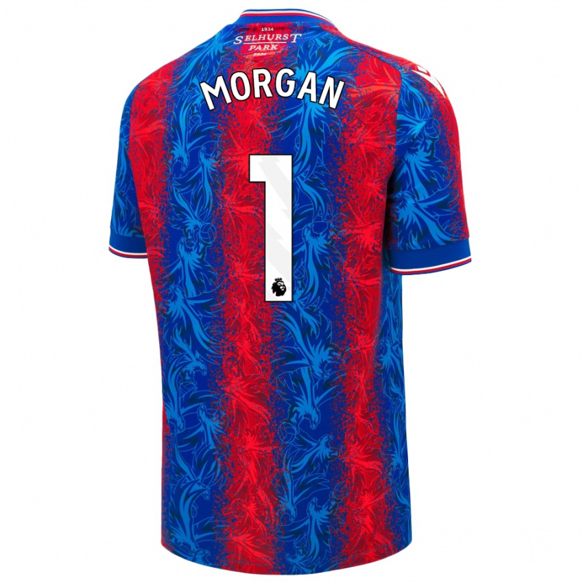 Hombre Camiseta Chloe Morgan #1 Rayas Rojas Y Azules 1ª Equipación 2024/25 La Camisa